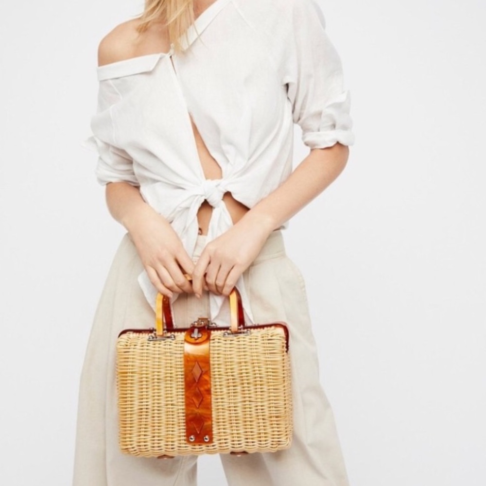 Free People Audrey Wicker Handbag